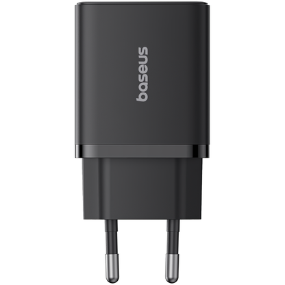 Baseus Cube Netzwerkladegerät, 20 W, 3 A, 1 x USB-A – 1 x USB-C, Schwarz P10111403113-00