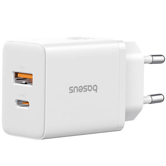 Netzladegerät Baseus Cube, 20W, 3A, 1 x USB-A - 1 x USB-C, Weiß P10111403213-00