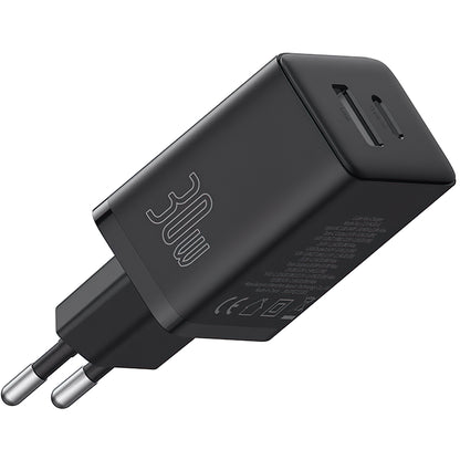 Baseus Cube Netzwerkladegerät, 30 W, 2,4 A, 1 x USB-A – 1 x USB-C, Schwarz P10111404113-00