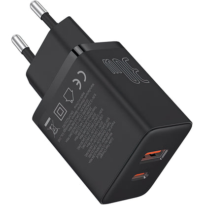 Baseus Cube Netzwerkladegerät, 30 W, 2,4 A, 1 x USB-A – 1 x USB-C, Schwarz P10111404113-00