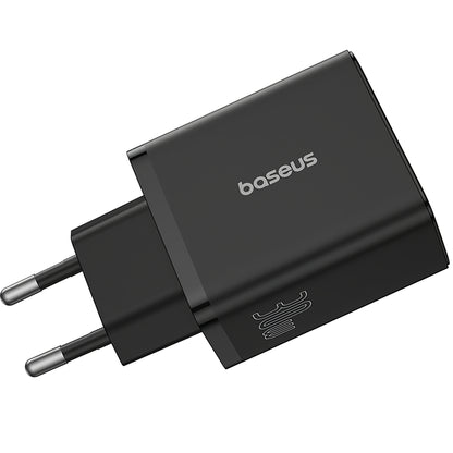 Baseus Cube Netzwerkladegerät, 30 W, 3 A, 1 x USB-C – 2 x USB-A, Schwarz P10111402113-00