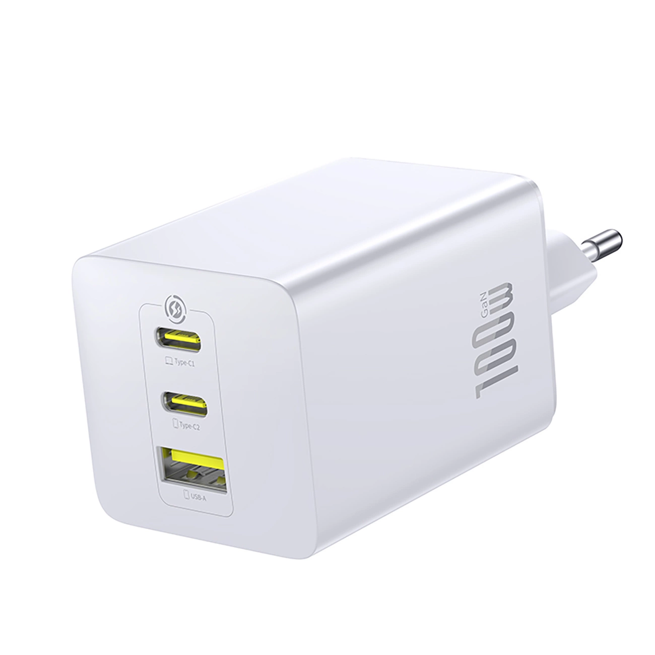 Baseus EnerFill FE11 Netzladegerät, 100W, 5A, 1 x USB-A - 2 x USB-C, Weiß P10182102213-00
