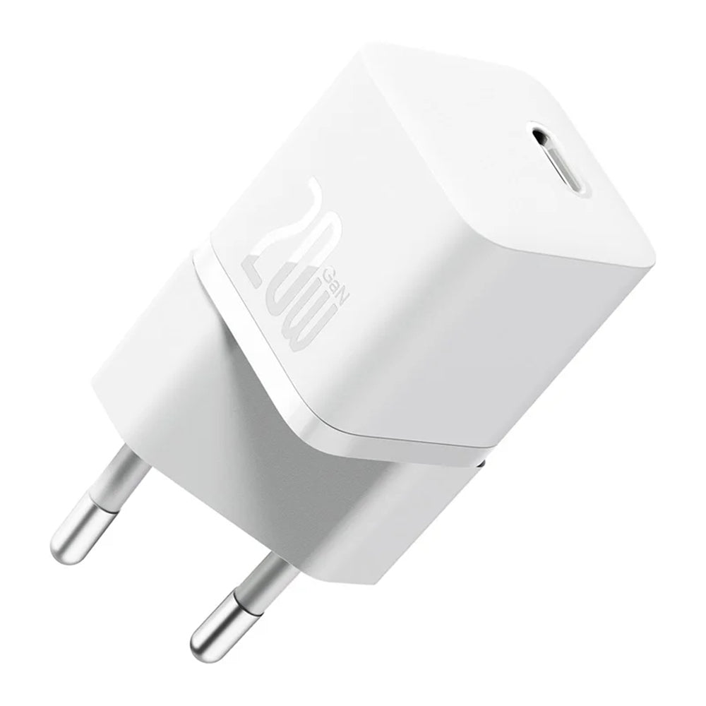 Baseus GaN Mini 1C Netzwerkladegerät, 20 W, 3 A, 1 x USB-C, Weiß CCGN050102