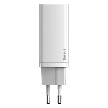 Baseus GaN2 Lite Netzwerkladegerät, 65 W, 3 A, 1 x USB-A – 1 x USB-C, Weiß CCGAN2L-B02