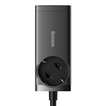 Baseus GaN3 Pro PowerStrip Netzwerk-Ladegerät, 65 W, 3 A, 1 x Schuko – 2 x USB-A – 2 x USB-C, Schwarz PSZM000901