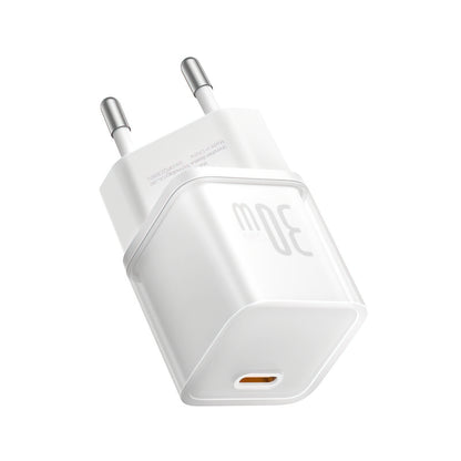 Baseus GaN5S Network Charger, 30W, 3A, 1 x USB-C, White P10162504213-00