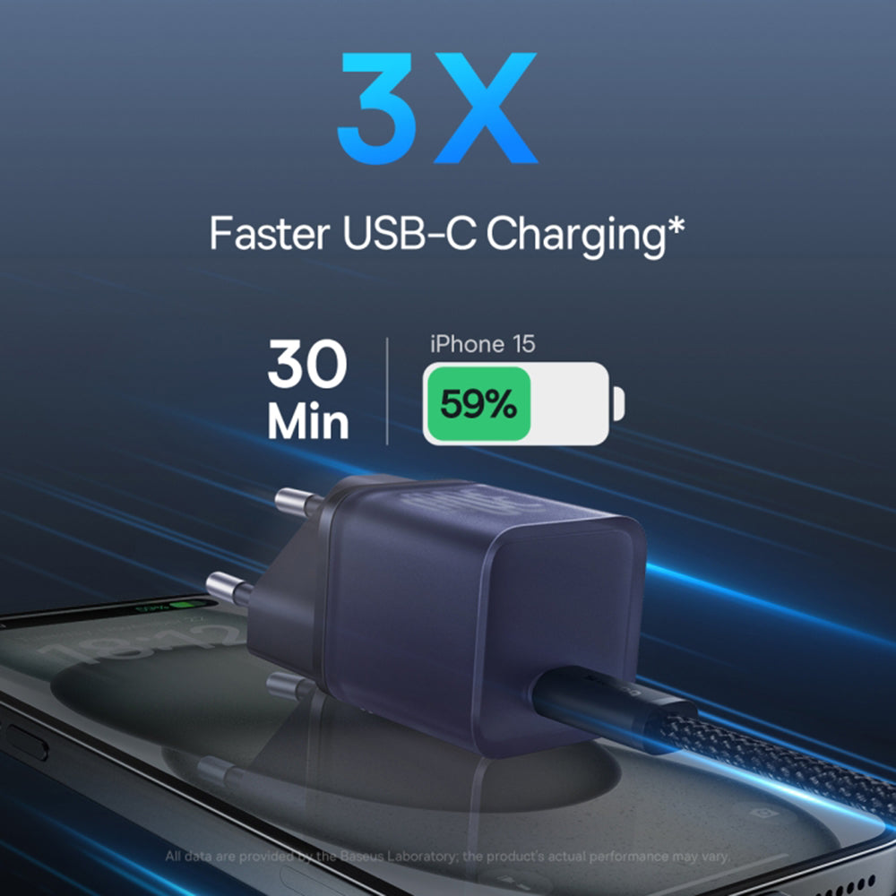 Netzladegerät Baseus GaN5S, 30W, 3A, 1 x USB-C, Lila P10162504523-00