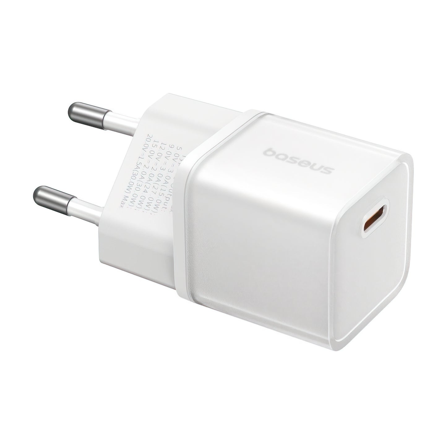Baseus GaN5S Network Charger, 30W, 3A, 1 x USB-C, White P10162504213-00