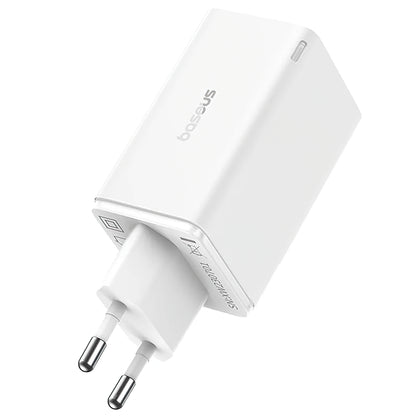 Baseus GaN6 Pro Netzwerkladegerät, 65 W, 3,25 A, 2 x USB-A – 2 x USB-C, Weiß