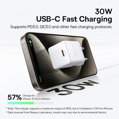 Baseus Palm Netzladegerät, 30W, 3A, 1 x USB-C, Weiß P10111605213-00