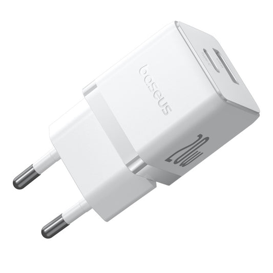 Baseus Palm Netzladegerät, 20W, 3A, 1 x USB-A - 1 x USB-C, Weiß CCZC20UE