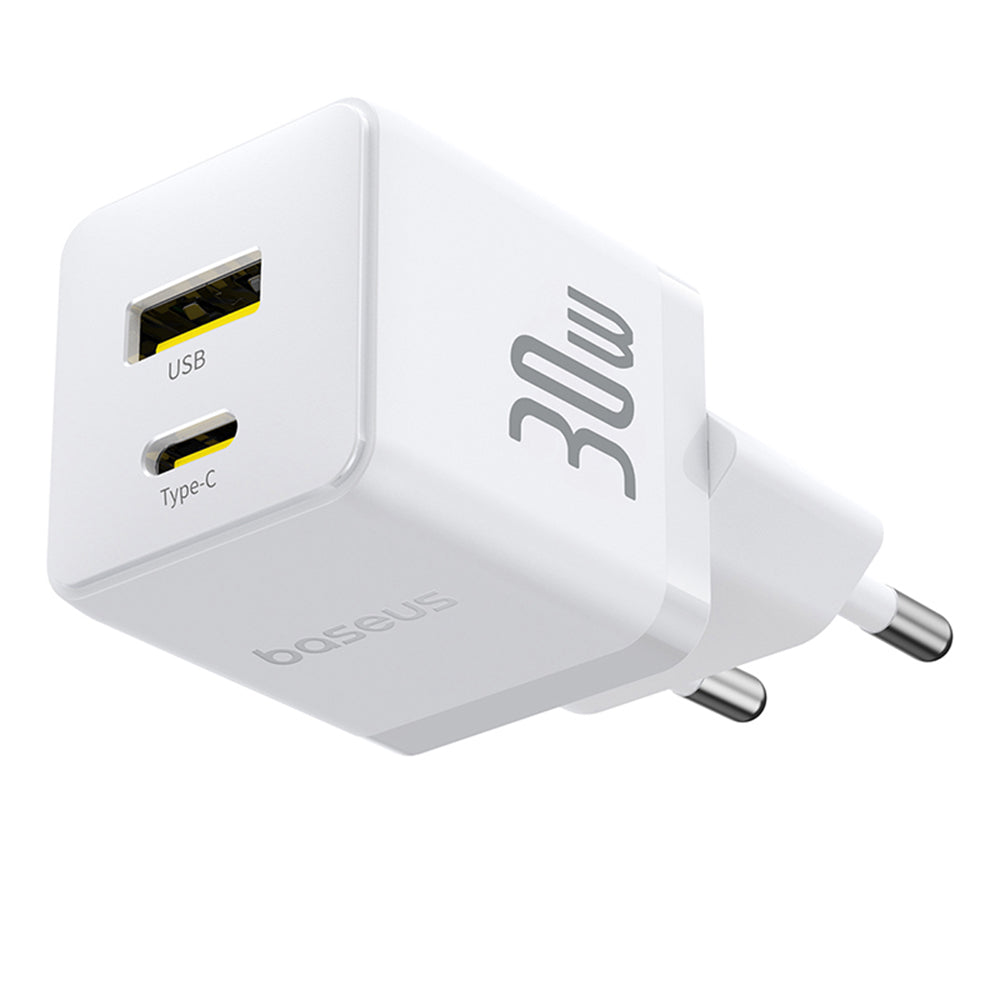 Baseus Palm Netzladegerät, 30W, 3A, 1 x USB-A - 1 x USB-C, Weiß P1011160A213-00