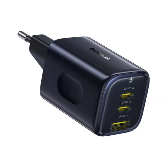 Baseus PicoGo AE11 Netzladegerät, 67W, 1 x USB-A - 2 x USB-C, Schwarz E0121200