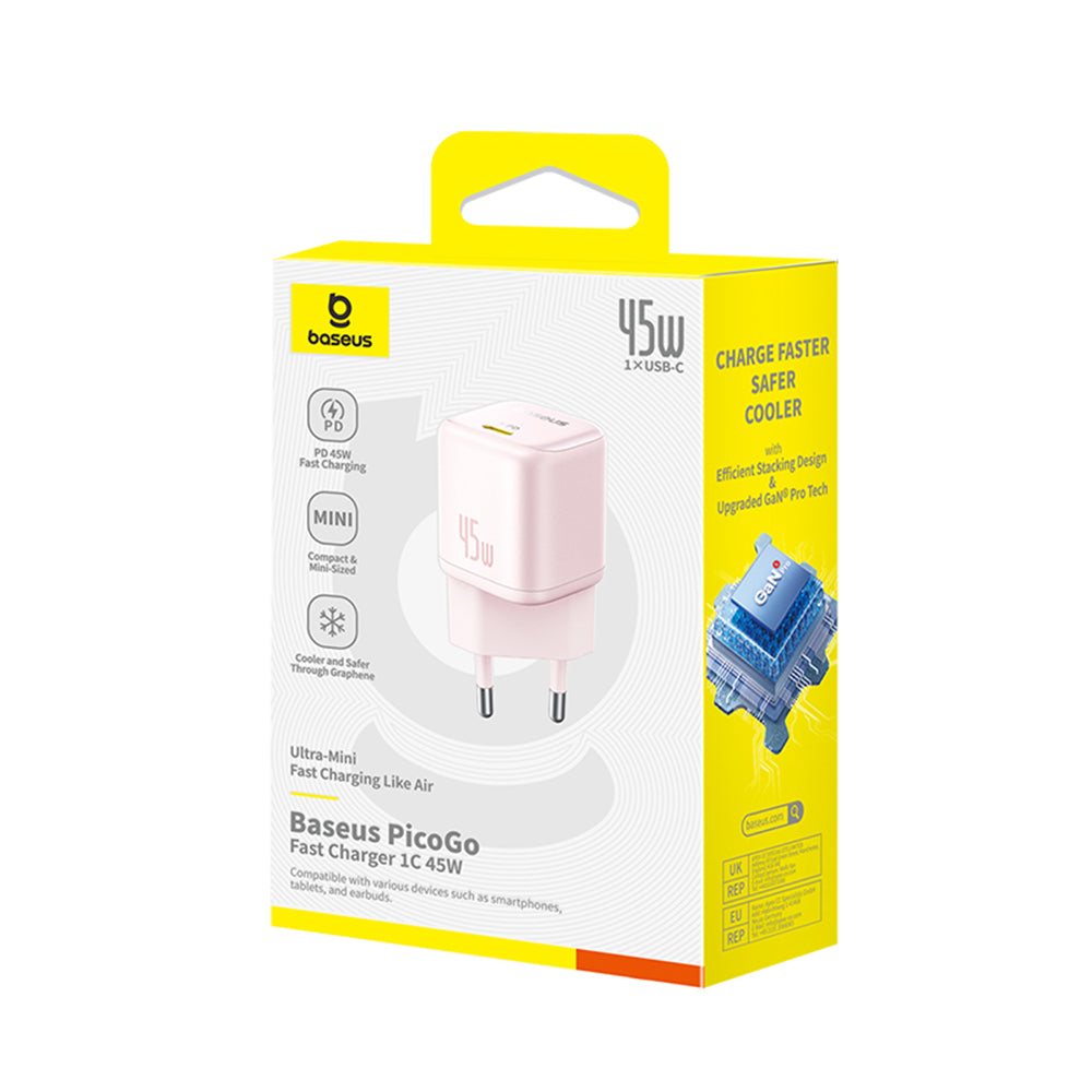 Netzladegerät Baseus PicoGo, 45W, 3A, 1 x USB-C, Rosa P10176800413-00