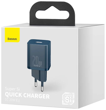 Baseus Super Si Netzwerkladegerät, 20 W, 3 A, 1 x USB-C, Blau CCSUP-B03 