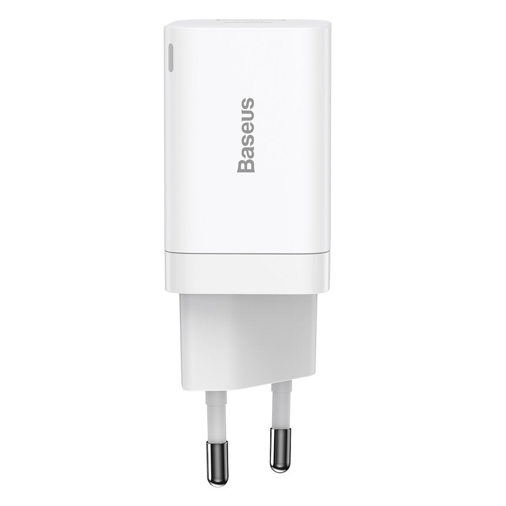 Baseus Super Si Pro Netzwerkladegerät, 30 W, 3 A, 1 x USB-A – 1 x USB-C, Weiß CCSUPP-E02