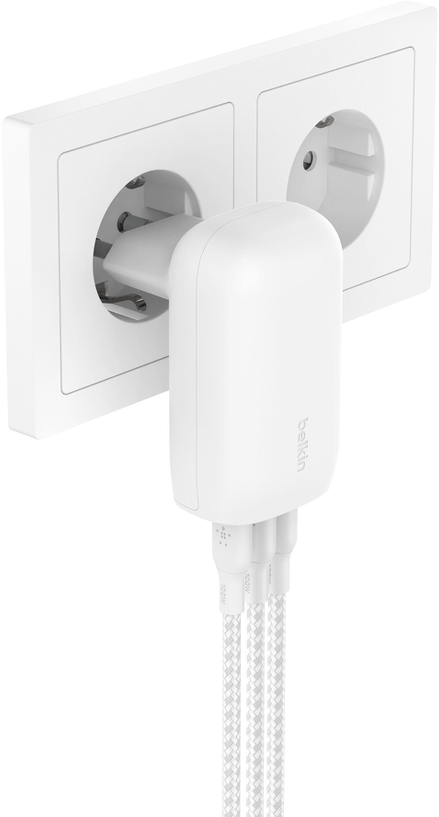 Belkin BoostCharge Netzladegerät, 67W, 3A, 3 x USB-C, Weiß WCC002vfWH
