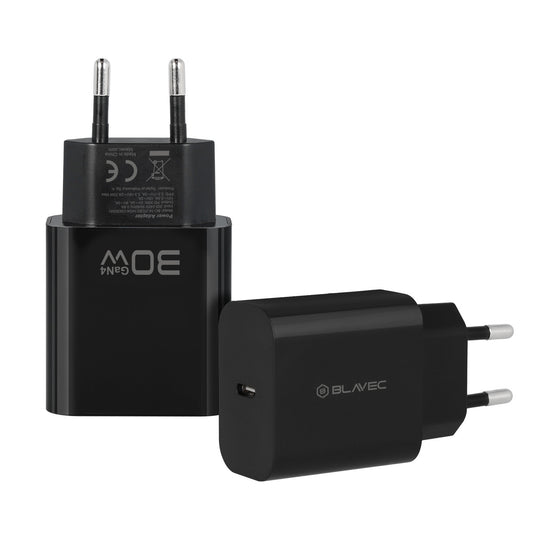 Blavec BC-14 Netzladegerät, 30 W, 3 A, 1 × USB-C, Schwarz
