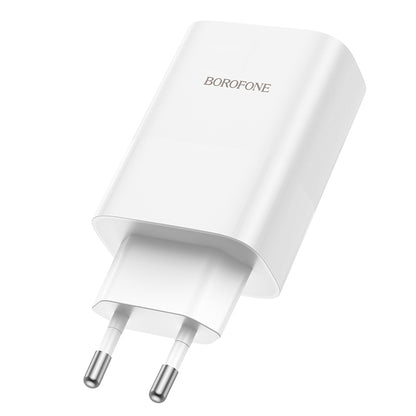 Borofone BN10 Netzwerkladegerät, 65 W, 5 A, 1 x USB-A – 1 x USB-C, Weiß