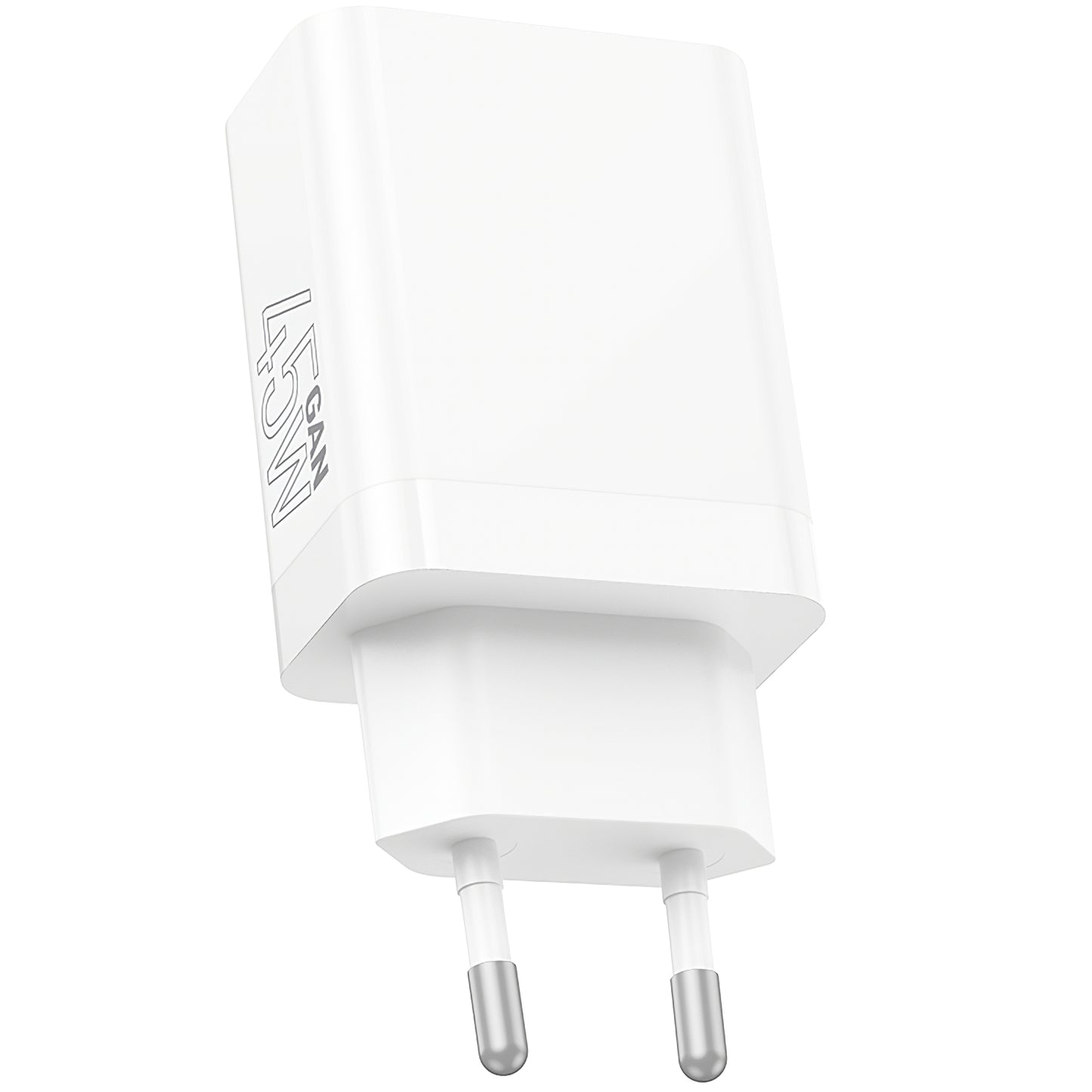 Borofone BN16 Robustes Netzwerkladegerät, 45 W, 3 A, 1 x USB-A – 1 x USB-C, Weiß