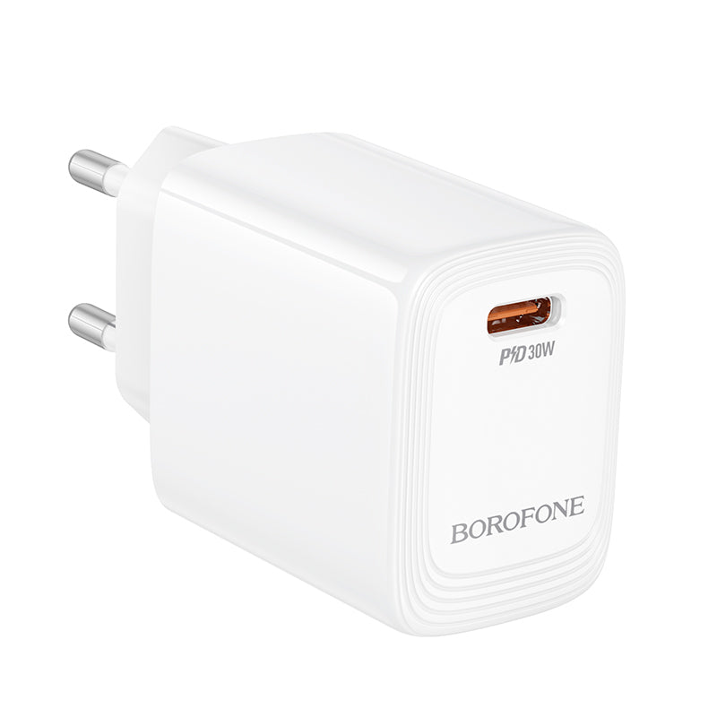 Netzladegerät Borofone BN28 Fuente, 30W, 3A, 1 x USB-C, Weiß