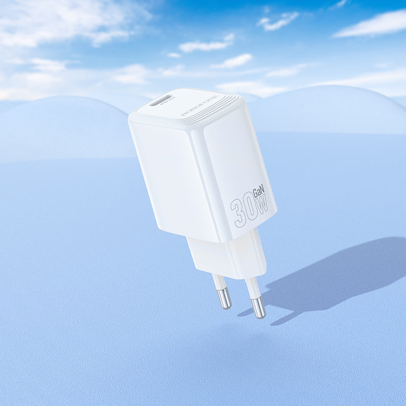 Netzladegerät Borofone BN28 Fuente, 30W, 3A, 1 x USB-C, Weiß