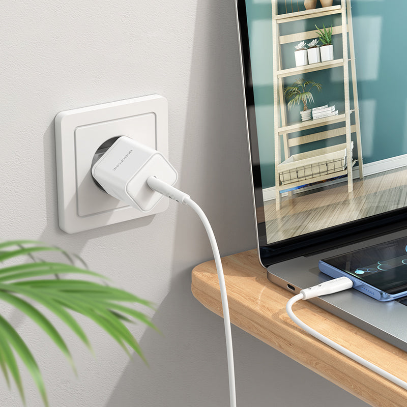 Netzladegerät Borofone BN6 Field, 20W, 3A, 1 x USB-C, Weiß