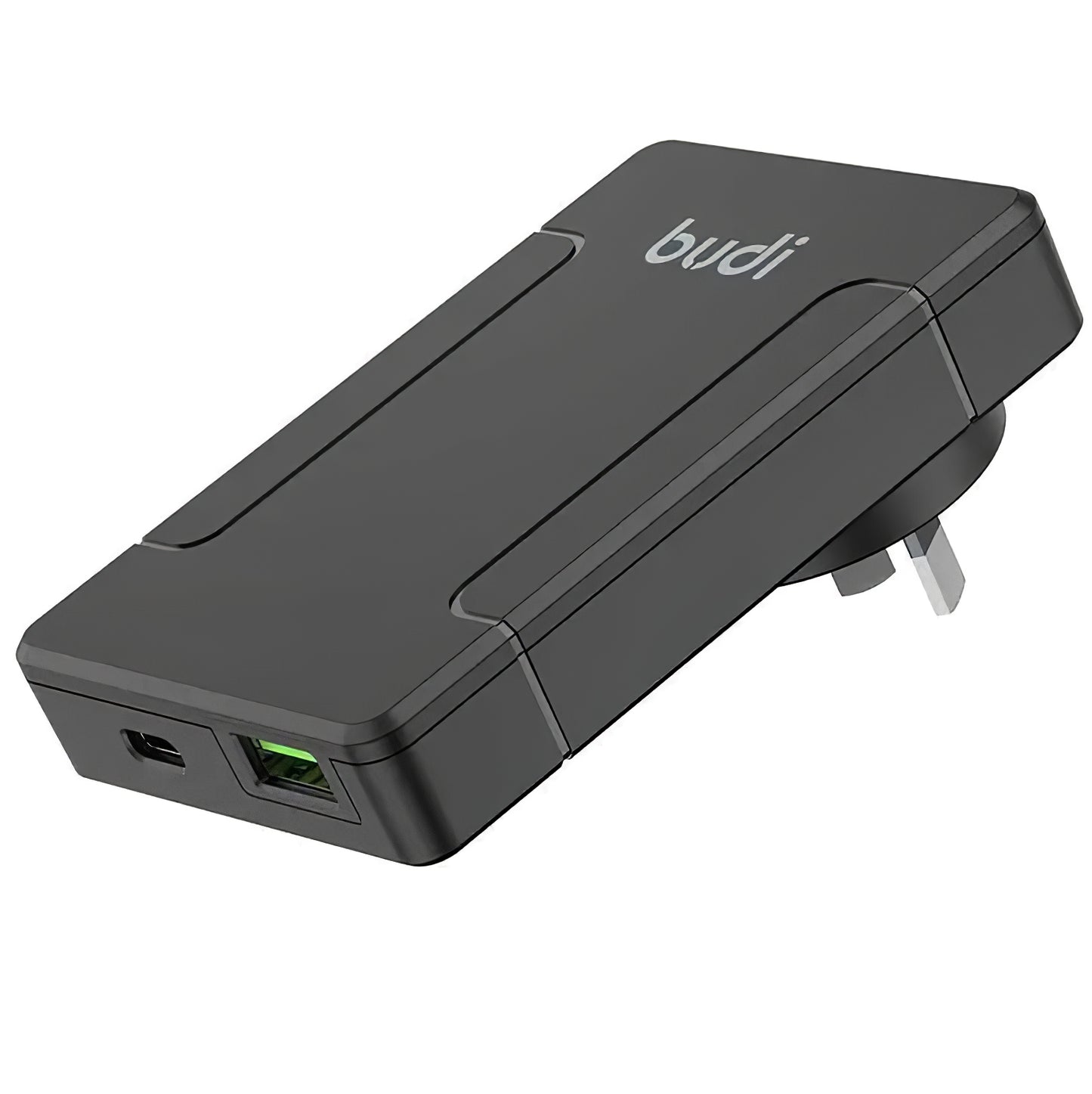 Budi Netzwerkladegerät, 65 W, 3 A, 1 x USB-A – 1 x USB-C, Schwarz, wiederversiegelt