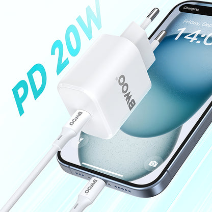 BWOO BO-CDA105 Netzwerkladegerät, 20 W, 3 A, 1 x USB-C, Weiß