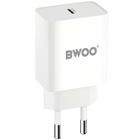 Netzwerk-Ladegerät BWOO BO-CDA119, 20W, 4A, 1 x USB-C, Weiß 