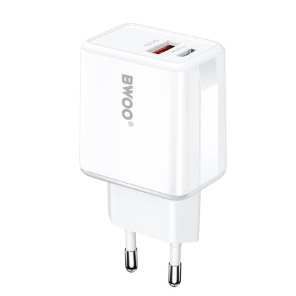 Netzladegerät BWOO CDA182, 38W, 3A, 1 x USB-A - 1 x USB-C, Weiß
