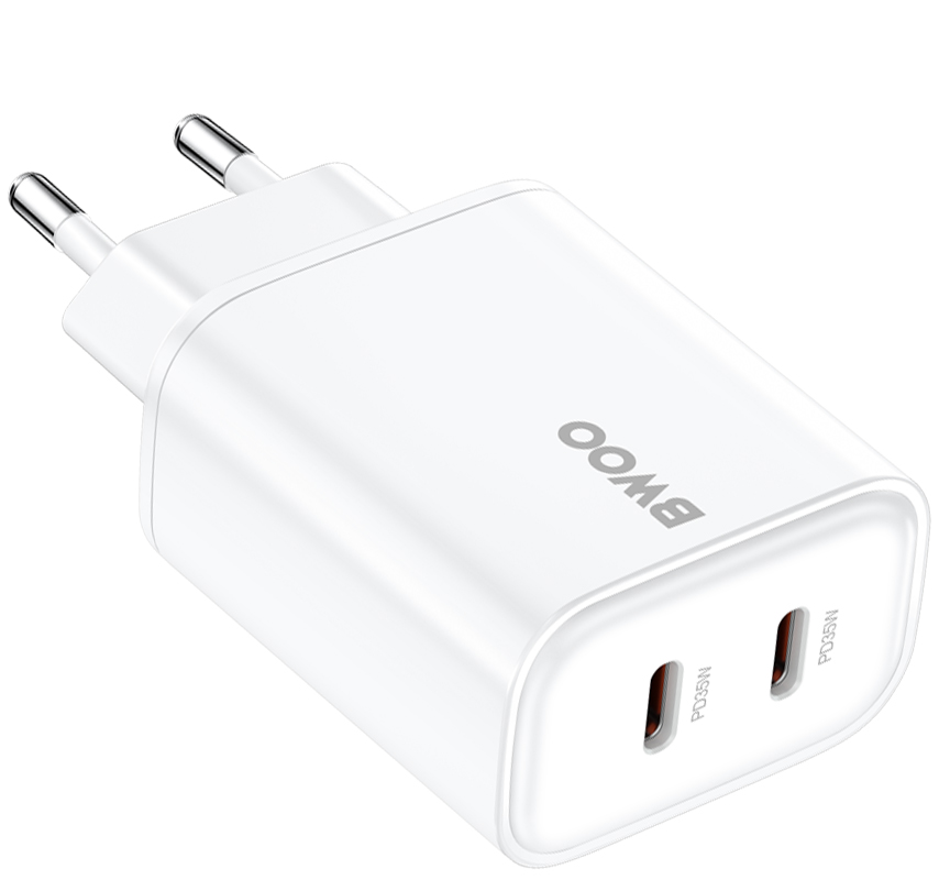 Netzteil BWOO CDA206, 35W, 3A, 2 x USB-C, Weiß