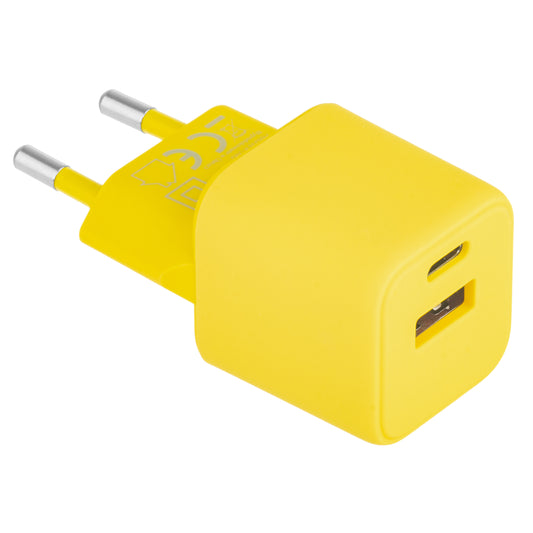 Netzwerk-Ladegerät Colorum CLS30-AC-05, 30W, 3A, 1 x USB-A - 1 x USB-C, Gelb 