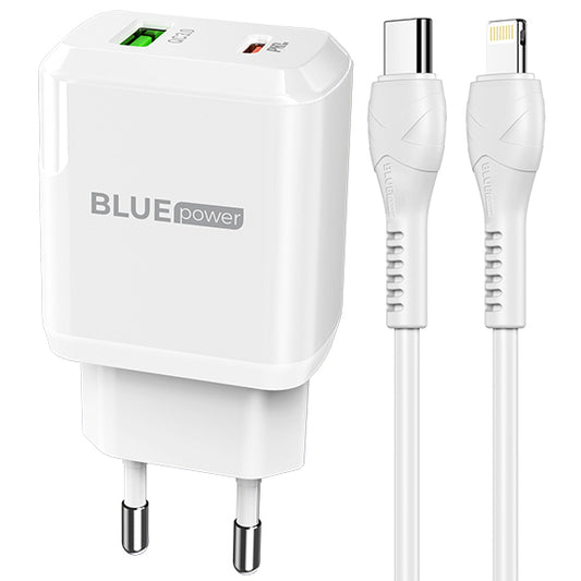 BLUE Power BLN5, 20W, 3A, 1 x USB-A - 1 x USB-C, Weiß