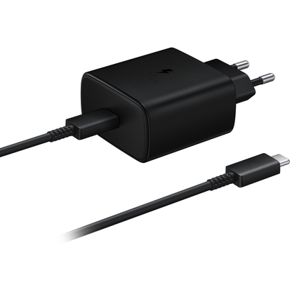 Netzwerkladegerät mit USB-C-Kabel Samsung EP-TA845 + DW767JBE, 45 W, 4,05 A, 1 x USB-C, Schwarz GP-PTU020SOFBQ