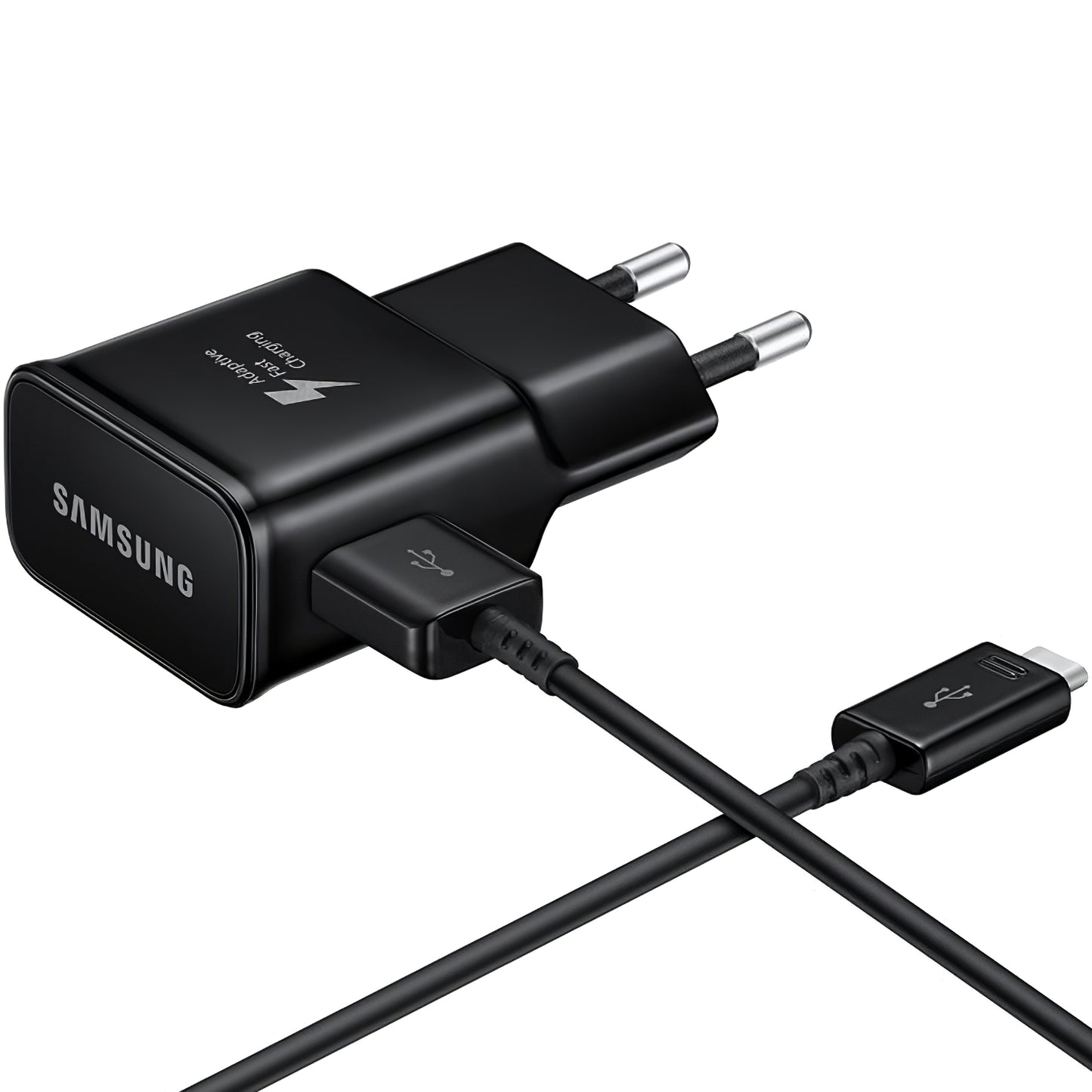 Netzwerkladegerät mit USB-C-Kabel Samsung EP-TA200B + DG970BBE, 15 W, 2 A, 1 x USB-A, Schwarz GP-PTU020SOBBQ