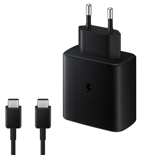 Netzwerkladegerät mit USB-C-Kabel Samsung EP-TA845 + DA705BBE, 45 W, 4,05 A, 1 x USB-C, Schwarz