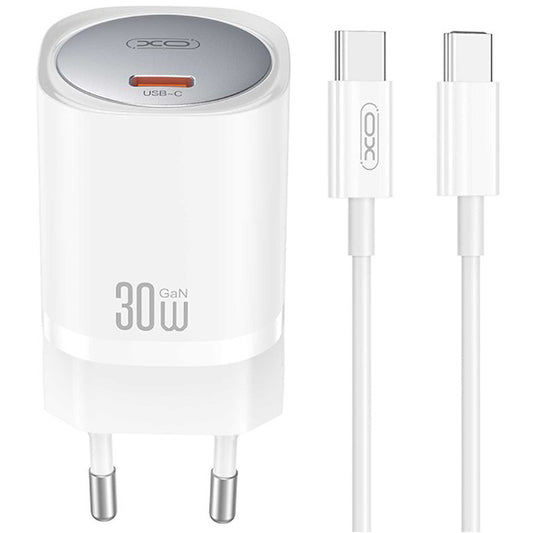 Netzwerkladegerät mit USB-C-Kabel XO Design CE20, 30 W, 3 A, 1 x USB-C, Weiß