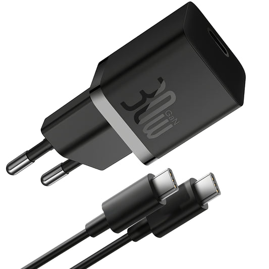 Baseus GaN5S USB-C Kabel Netzwerk-Ladegerät GaN5S, 30W, 3A, 1 x USB-C, Schwarz P1011090902113113-00 