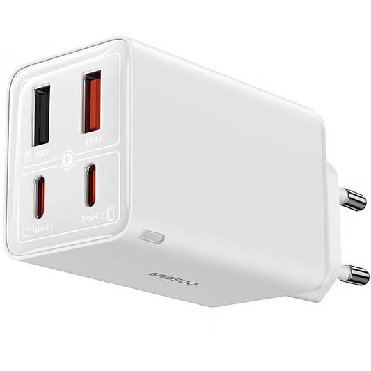 Baseus GaN6 Pro USB-C Kabel Netzwerk-Ladegerät mit USB-C Kabel, 100W, 3.25A, 2 x USB-A - 2 x USB-C, Weiß P1016270521212-00 