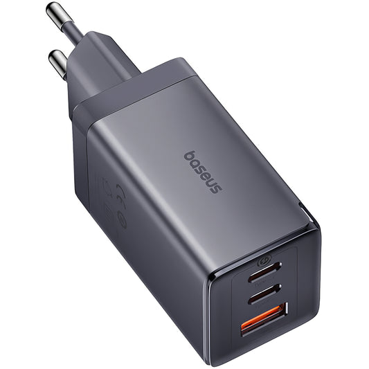 Baseus GaN5 Ultra USB-C Kabel Netzwerk-Ladegerät mit USB-C Kabel, 65W, 3.25A, 1 x USB-A - 2 x USB-C, Grau P10110812827-Z1