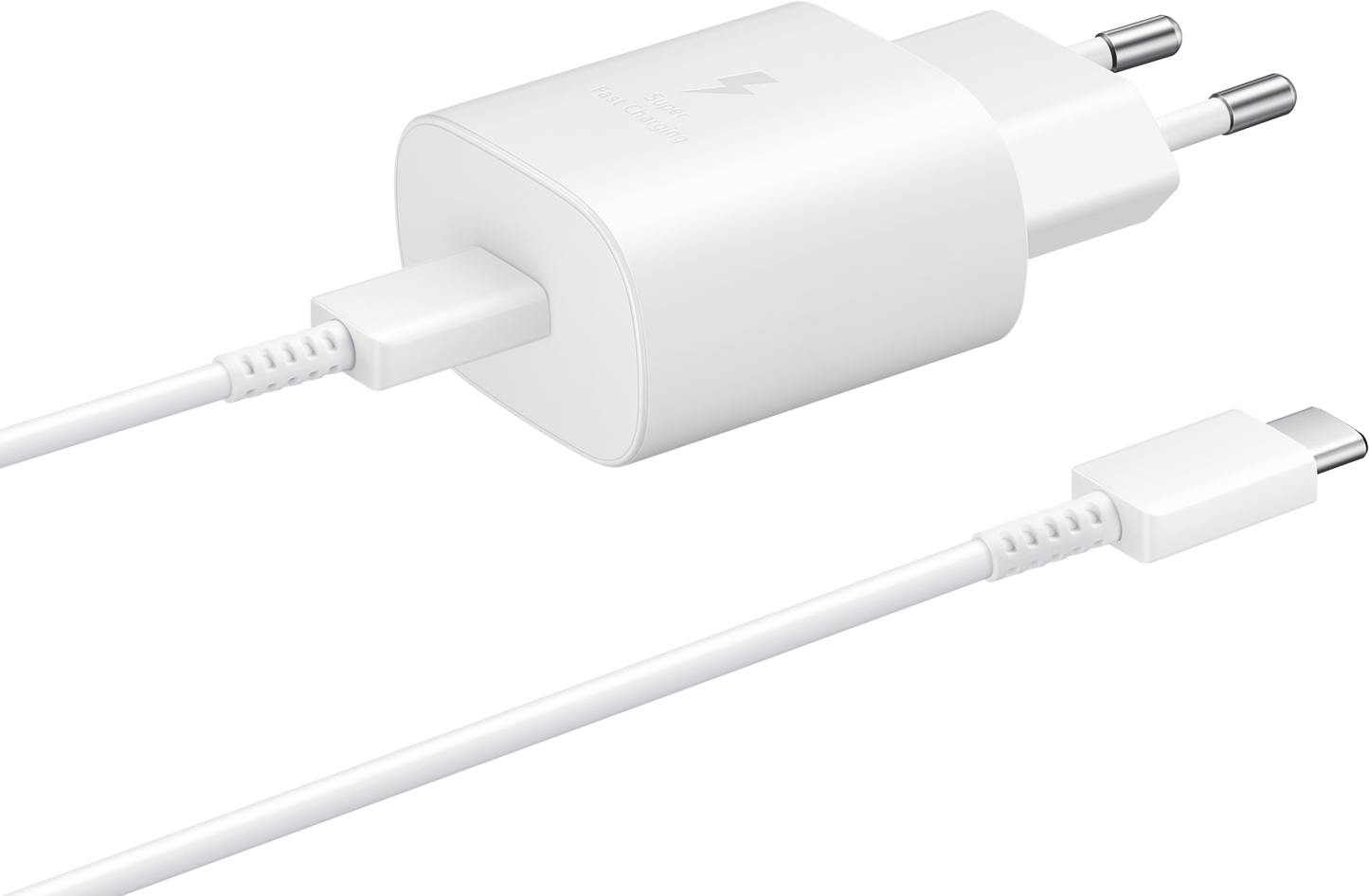 Netzwerkladegerät mit USB-C-Kabel Samsung EP-TA800W + DA705BWE, 25 W, 3 A, 1 x USB-C, Weiß GP-PTU021SOAWQ