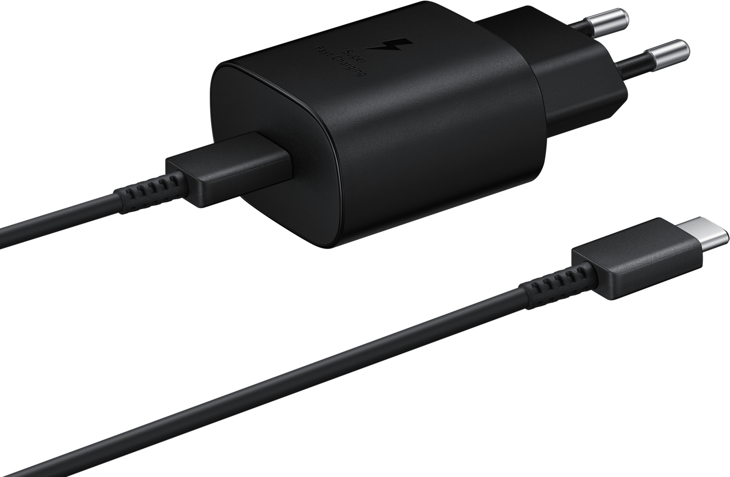 Netzwerkladegerät mit USB-C-Kabel Samsung EP-TA800B + DA705BBE, 25 W, 3 A, 1 x USB-C, Schwarz GP-PTU021SOABQ