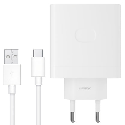 Oppo Netzwerkladegerät mit USB-C-Kabel, 67 W, 6,1 A, 1 x USB-A, Weiß VCB7CAEH