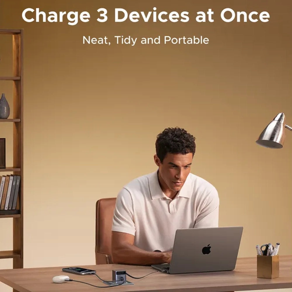 Netzladegerät mit USB-C Kabel UGREEN X615, 65W, 3A, 1 x USB-A - 1 x USB-C, Grau
