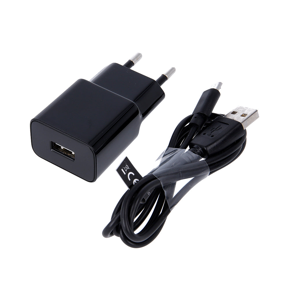 Netzladegerät mit microUSB-Kabel MaXlife MXTC-01, 10.5W, 2.1A, 1 x USB-A, Schwarz