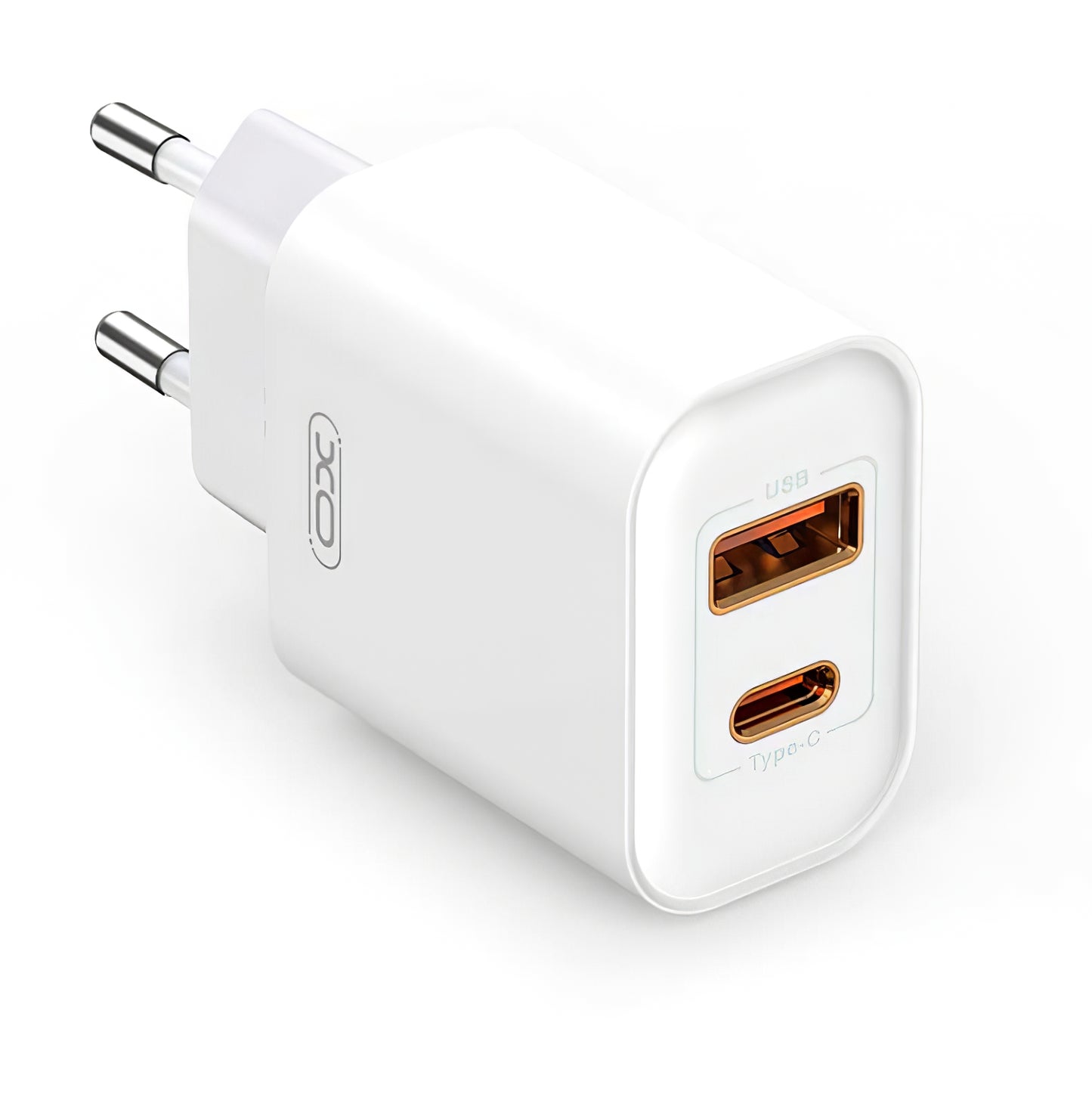 Netzwerkladegerät mit Lightning-Kabel XO Design CE12, 20 W, 3 A, 1 x USB-A – 1 x USB-C, Weiß