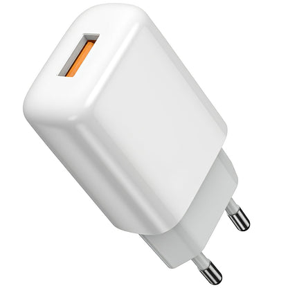 Netzwerkladegerät mit Micro-USB-Kabel Prestico F7S, 12 W, 2,4 A, 1 x USB-A, Weiß