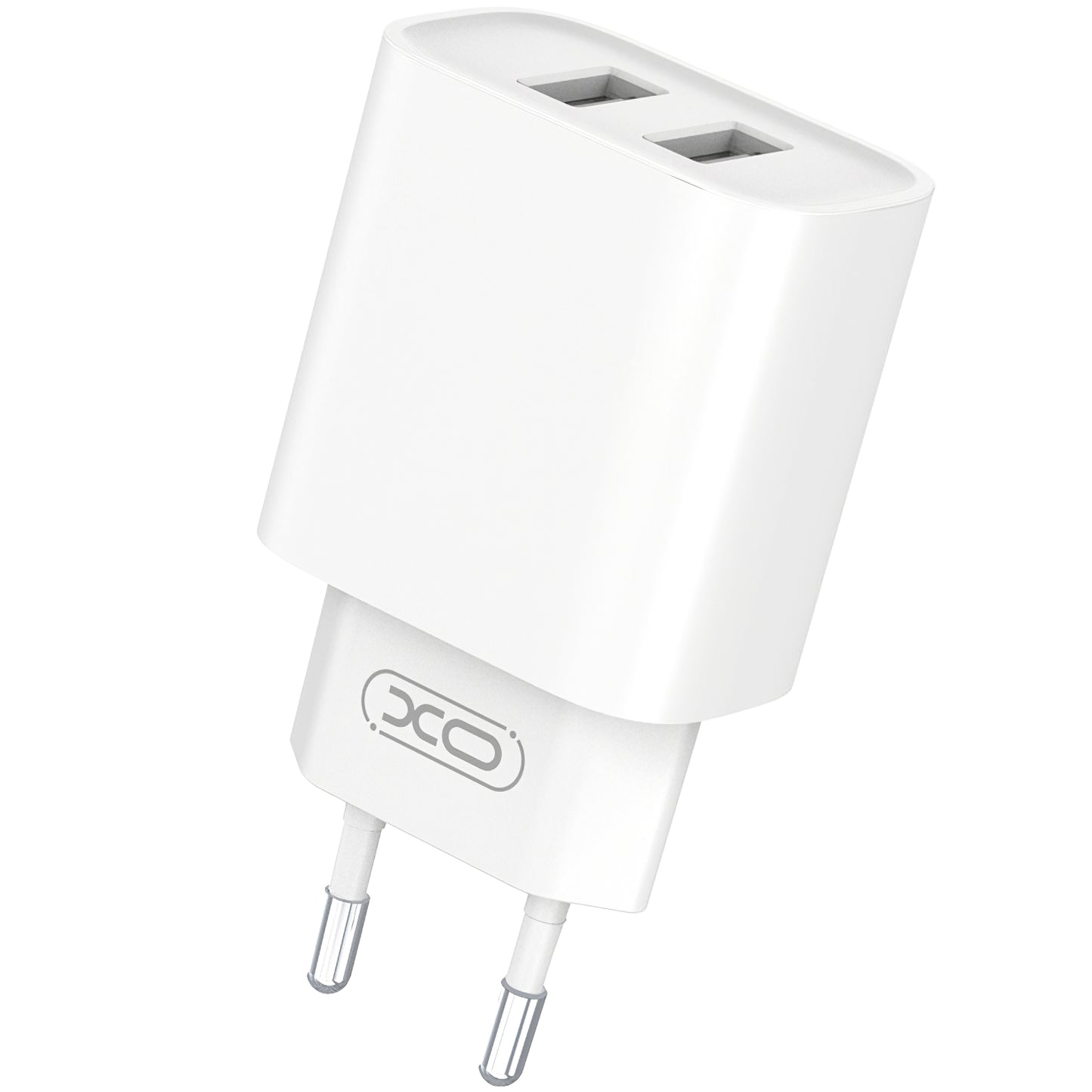 Netzwerkladegerät mit USB-C-Kabel XO Design BPCE02C, 10,5 W, 2,1 A, 2 x USB-A, Weiß