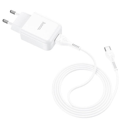 Netzwerkladegerät mit USB-C-Kabel HOCO N2, 10 W, 2,1 A, 1 x USB-A, Weiß